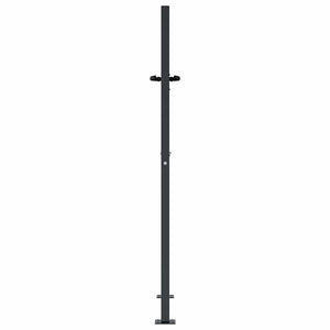 vidaXL Garden Gate Anthracite 100x125 cm Steel Grass Design
