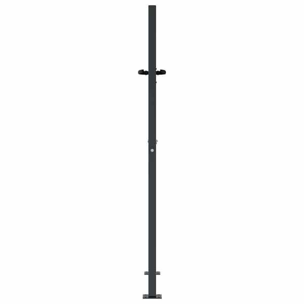 vidaXL Garden Gate Anthracite 100x125 cm Steel Grass Design
