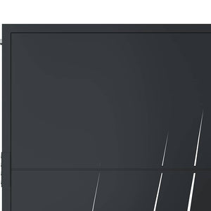 vidaXL Garden Gate Anthracite 100x125 cm Steel Grass Design