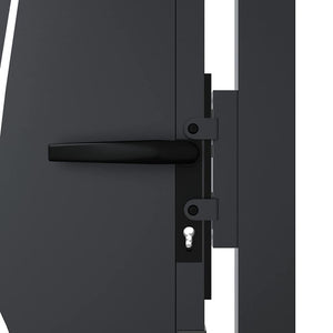 vidaXL Garden Gate Anthracite 100x125 cm Steel Grass Design