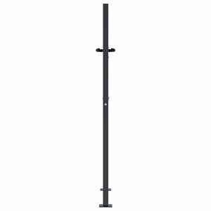 vidaXL Garden Gate Anthracite 100x150 cm Steel Grass Design