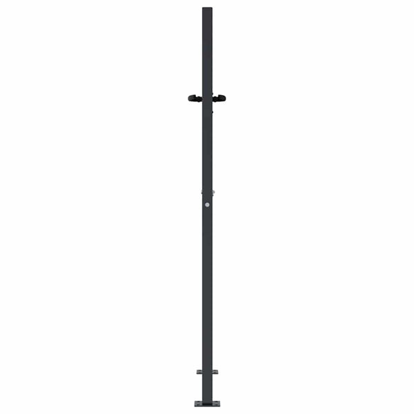 vidaXL Garden Gate Anthracite 100x150 cm Steel Grass Design