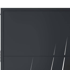 vidaXL Garden Gate Anthracite 100x175 cm Steel Grass Design