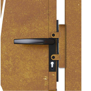 vidaXL Garden Gate 100x75 cm Corten Steel Grass Design
