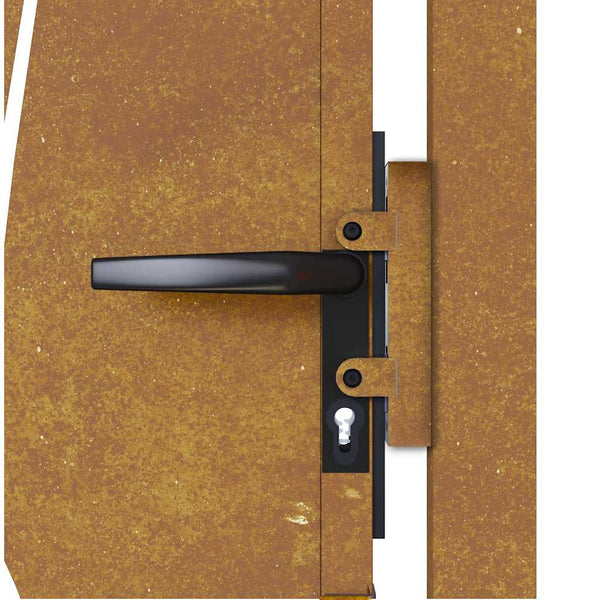 vidaXL Garden Gate 100x75 cm Corten Steel Grass Design
