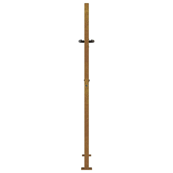 vidaXL Garden Gate 100x125 cm Corten Steel Grass Design