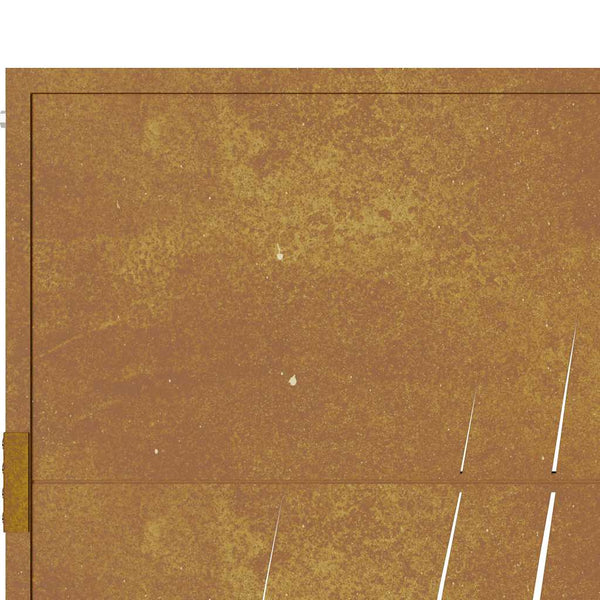 vidaXL Garden Gate 100x125 cm Corten Steel Grass Design