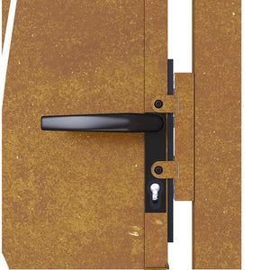 vidaXL Garden Gate 100x125 cm Corten Steel Grass Design