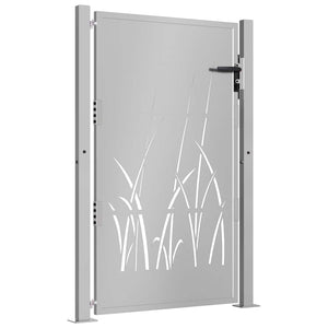 vidaXL Garden Gate 100x150 cm Corten Steel Grass Design