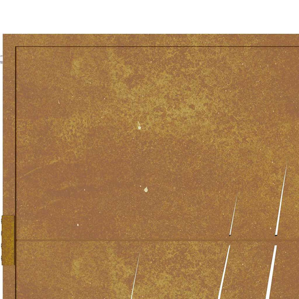vidaXL Garden Gate 100x150 cm Corten Steel Grass Design