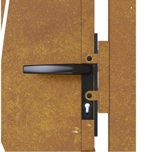 vidaXL Garden Gate 100x150 cm Corten Steel Grass Design