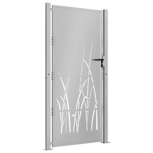 vidaXL Garden Gate 100x175 cm Corten Steel Grass Design