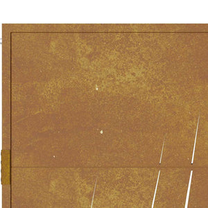 vidaXL Garden Gate 100x200 cm Corten Steel Grass Design
