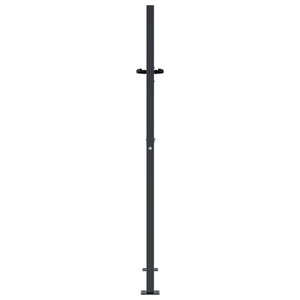 vidaXL Garden Gate Anthracite 100x125 cm Steel Bamboo Design