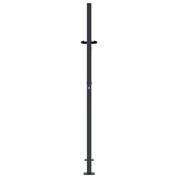 vidaXL Garden Gate Anthracite 100x125 cm Steel Bamboo Design