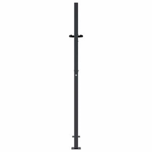 vidaXL Garden Gate Anthracite 100x150 cm Steel Bamboo Design