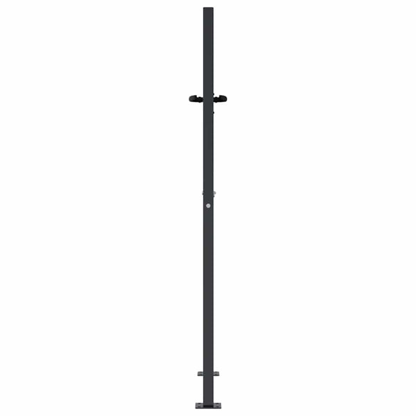 vidaXL Garden Gate Anthracite 100x150 cm Steel Bamboo Design