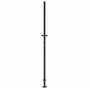vidaXL Garden Gate Anthracite 100x200 cm Steel Bamboo Design