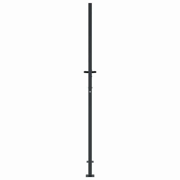 vidaXL Garden Gate Anthracite 100x200 cm Steel Bamboo Design