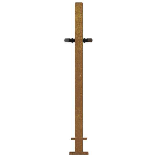 vidaXL Garden Gate 100x75 cm Corten Steel Bamboo Design