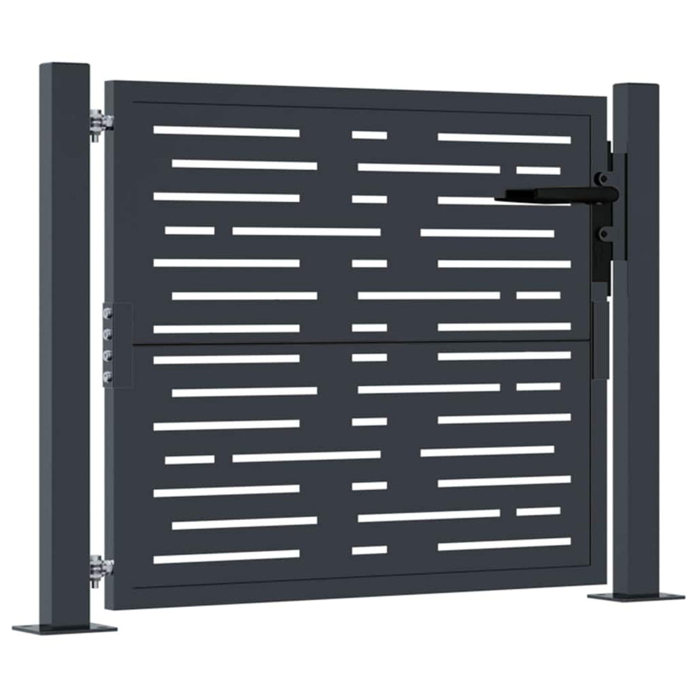 vidaXL Garden Gate Anthracite 100x75 cm Steel Square Design
