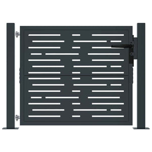 vidaXL Garden Gate Anthracite 100x75 cm Steel Square Design