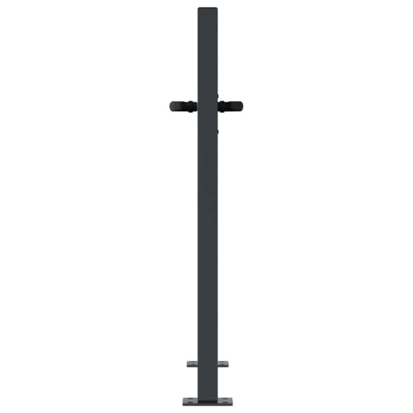vidaXL Garden Gate Anthracite 100x75 cm Steel Square Design