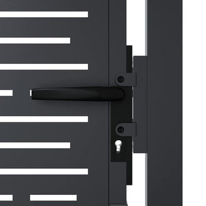 vidaXL Garden Gate Anthracite 100x75 cm Steel Square Design