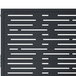 vidaXL Garden Gate Anthracite 100x75 cm Steel Square Design