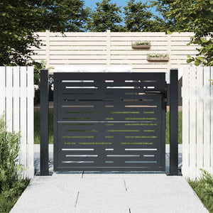 vidaXL Garden Gate Anthracite 100x75 cm Steel Square Design