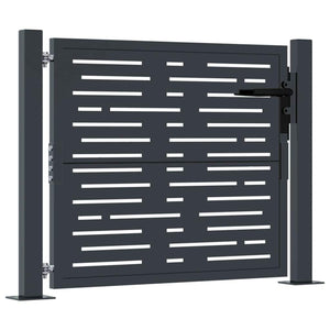 vidaXL Garden Gate Anthracite 100x100 cm Steel Square Design