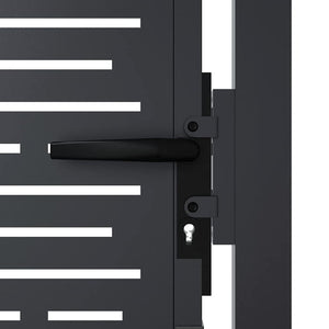 vidaXL Garden Gate Anthracite 100x100 cm Steel Square Design