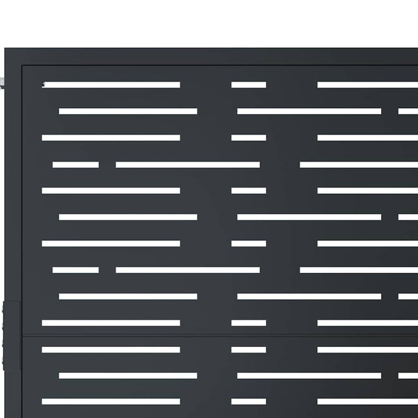 vidaXL Garden Gate Anthracite 100x100 cm Steel Square Design