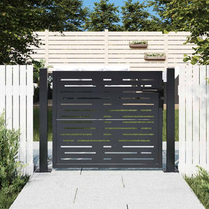 vidaXL Garden Gate Anthracite 100x100 cm Steel Square Design