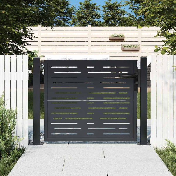 vidaXL Garden Gate Anthracite 100x100 cm Steel Square Design