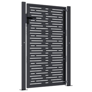 vidaXL Garden Gate Anthracite 100x150 cm Steel Square Design