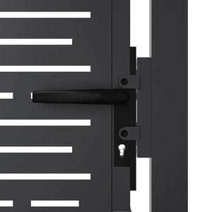 vidaXL Garden Gate Anthracite 100x150 cm Steel Square Design