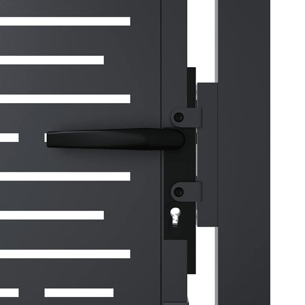 vidaXL Garden Gate Anthracite 100x150 cm Steel Square Design