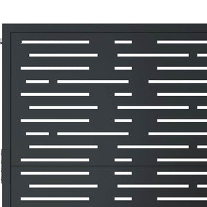 vidaXL Garden Gate Anthracite 100x150 cm Steel Square Design
