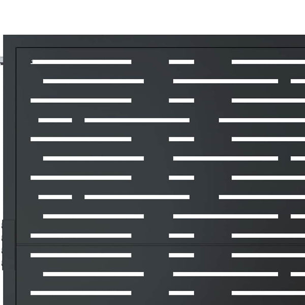 vidaXL Garden Gate Anthracite 100x150 cm Steel Square Design