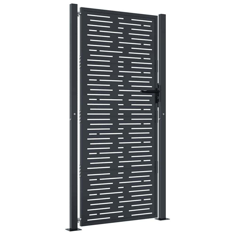 vidaXL Garden Gate Anthracite 100x175 cm Steel Square Design