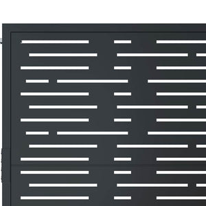 vidaXL Garden Gate Anthracite 100x175 cm Steel Square Design