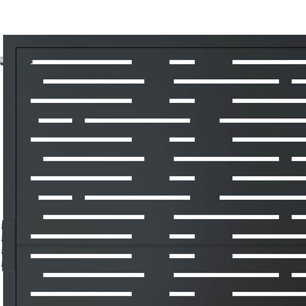 vidaXL Garden Gate Anthracite 100x175 cm Steel Square Design