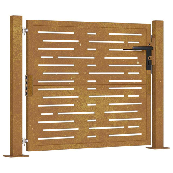 vidaXL Garden Gate 100x100 cm Corten Steel Square Design
