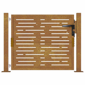 vidaXL Garden Gate 100x100 cm Corten Steel Square Design