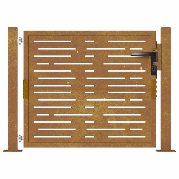 vidaXL Garden Gate 100x100 cm Corten Steel Square Design