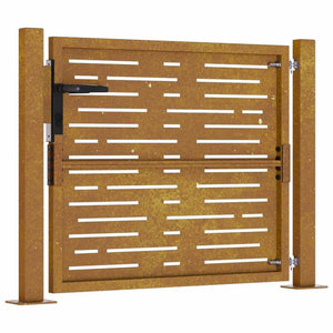 vidaXL Garden Gate 100x100 cm Corten Steel Square Design