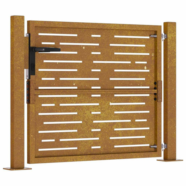 vidaXL Garden Gate 100x100 cm Corten Steel Square Design