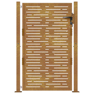 vidaXL Garden Gate 100x125 cm Corten Steel Square Design