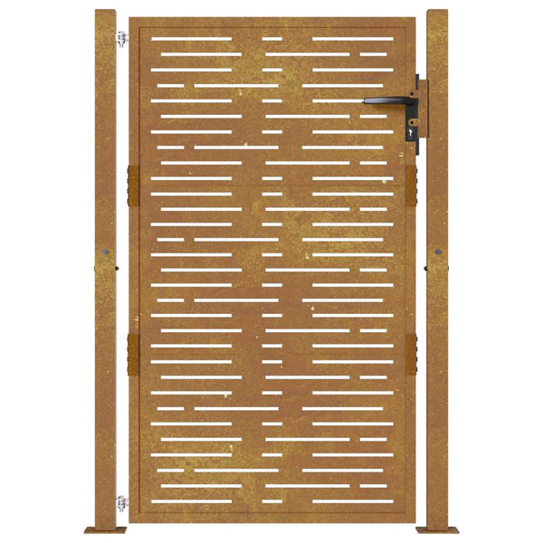 vidaXL Garden Gate 100x125 cm Corten Steel Square Design